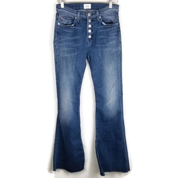 Hudson Jeans Denim - Hudson Jodi High Waist Flare Jean Raw Hem Button Fly Size 26